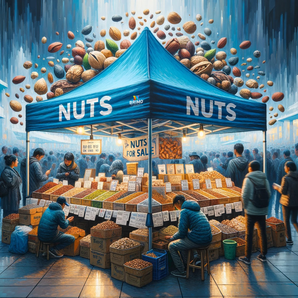 tentes pliantes pour vendre des noix